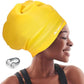Keary Extra Large Swim Cap for Braids and Dreadlocks Extensions Weaves Long Hair, Waterproof Silicone Cover Ear Bath Pool Shower Swimming Cap for Adult Youth to Keep Hair Dry, Easy to Put On and Off