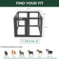 FXW AuraSpace Acrylic Indoor Unleashed Dog Playpen for Medium Dogs, 35 Inch, 8 Panels, Black
