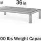 20 in X 36 in. Aquarium Stand | Industrial Style Aluminum Fish Tank Base with Open Frame Design