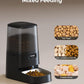 Cat Feeder Automatic - Cat Food Dispenser MeowServe S20, Auto Dog Feeder with Stainless Steel Bowl, 5L Pet Feeder with Patented Anti-Jam Port, App, Dual Lock Lid, Dual-Band WiFi & Power Supply