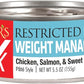 Evanger’s EVX Restricted Diet Weight Management Canned Cat Food – 24 Count, 5.5 oz Cans Each – Chicken, Salmon & Sweet Potato Recipe – Grain Free, Limited Ingredients, Pâté Style