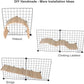 YKD Chinchilla Natural Birch Wood Flexible Platform Toy, Chinchilla Running Wheel Fence, Small Animal Climbing Toys for Guinea Pig Rabbit Hamsters Gerbils Rat and Other Small Animals