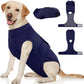 Kuoser Dog Surgery Suit Female Spay, Dog Recovery Suit Male Neuter, Puppy Clothes Onesie for Surgery Anti Licking Abdominal Wounds Pet Surgical Recovery Bodysuit Shirt, Substitute E-Collar & Cone