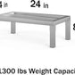 14 in X 24 in. Aquarium Stand | Industrial Style Aluminum Fish Tank Base with Open Frame Design