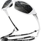 Polarized Sports Sunglasses for Men Women,Fishing Driving Rectangular Goggles UV400 Protection