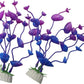 4 Pcs Green Artificial Plastic Plants Fish Tank Plants Fish Aquarium Decoration (Purple)