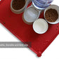 Hoki Found X-Large Silicone Non Slip Pet Feeding Mats - Waterproof Dog Cat Food Mats for Carpet - Classic Red