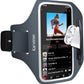 Arm Band for Phone for Running, Phone Holder for Running for iPhone & Samsung Galaxy, Cell Phone Armband Holder for Walking, Gym, Workout, w/Adjustable Strap & Zipper Pocket (Grey-S)