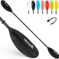 Abahub 1 x Carbon Kayak Paddles, 90.5 Inches Kayaking Oars for Boating, Canoeing with Free Paddle Leash, Carbon Fiber Shaft Black/Blue/Green/Orange/Yellow/White/Red Plastic Blades