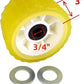 4 Pcs 5" X 3" Boat Trailer Wobble Rollers Polyurethane Mounting Hole Diameter 3/4"