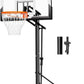 Basketball Hoop Outdoor with 45 Inch Shatterproof Backboard, Portable Basketball Goal System 4.8-10ft Height Adjustable for Kids, Youth, Adults, Backyard/Driveway/Indoor