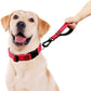 PLUTUS PET 10” Short Dog Leash, Reflective Nylon Padded Handle, Strong Traffic Leash with Carabiner Clip, Perfect for Large or Medium Dogs（10”，Red