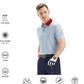 Men's Golf Polo Shirts Short Sleeve Striped Performance Moisture Wicking Dry Fit Golf Shirts for Men
