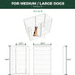 FXW Homeplus Unleashed Indoor Dog Playpen - Stress-Free and Safe Play, Heavy Duty 45 Inch 6 Wire Panels Dog Pen for Large Dogs, White│Patented