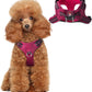 Dog Harness Step in Dog Vest Harness, Reflective Adjustable Puppy No Pull Harness Breathable Soft for Small and Medium Dogs Cats, Pink/Black, XS