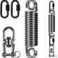 SELEWARE Heavy Bag Spring, Punching Bag Hanging Kit with Swivel & 2 Carabiners, 360 Rotational Hanging Accessory for Boxing Bag
