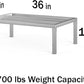 24 in X 36 in. Aquarium Stand | Industrial Style Aluminum Fish Tank Base with Open Frame Design