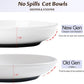 No Spill Cat Bowls,Cat Food Bowl,Anti Whisker Fatigue Healthy Ceramic Cats Dishes Set for Indoor Cats,Shallow Wide Kitten Plates for Food and Water,Non-Slip Silicone Bottom,6 Pack