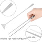 Aquarium Aquascaping Tool Stainless Steel Aquascape Tools Kit 4 in 1 Anti-Rust Fish Tank Starter Kit with Tweezers Scissors Spatula for Aquarium Plants (Silver)