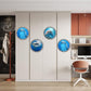 9PCS Ocean Animals World Under Sea Decor Sea Turtles Dolphins Fishes Sharks Coral Removable 3D Peel and Stick Vinyl Stickers