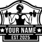Personalized Metal Gym Sign, Custom Fitness Metal Wall Decor, Body Builder Lovers Gift, Gym Custom Unique Metal Wall Art, fitness room decor, home gym decor, gym wall art (Style-2)