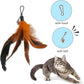 LogFaadCoi 10-Pack of Vibrant Feathered Cat Toy Refills: Perfect Wand Attachments for Indoor Cats, Enhance Your Pet's Playtime with These Exciting Replacement Feather Cat Toys