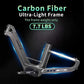 Carbon Fiber Electric Bike, 48V Dual Battery 128 Miles Ebike, Peak 1000W Motor 25MPH, 26'' Big Tires, 7-Speed, Hydraulic Brakes, Front Suspension Electric Bicycle for Men/Women Commuter