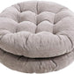 Tiita Floor Pillow Cushion, Round Seat Cushion, Outdoor Floor Pad, Meditation Cushion for Yoga Living Room Sofa Balcony, Set of 2, 22x22 Inch, Grey