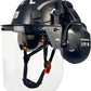Forestry Safety Helmet with Build-in Visor Mesh Face Shield Ear Muffs 4 in 1 Chainsaw Safety Hard Hats