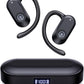 CXK Open Ear Headphones, Bluetooth 5.4 True Wireless Earbuds Bone Conduction Headphones with 60Hrs Stereo Sound, 0.27oz Lightweight Design Open Earbuds with Mic, IPX6 Waterproof Fit Running, Black