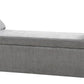 HULALA HOME Modern Storage Bench with Throw Pillows, 59.4" Extra Long Bedroom Ottoman Bench for End of Bed, Comfy Upholstered Footstool for Living Room Dining Room Entryway, Grey