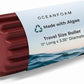 Oceanfoam Ripple Travel Foam Roller (11" x 3.35") Firm Mini Foam Roller for Physical Therapy, Deep Tissue Massage, Back Pain - High Density, Ergonomic Wave Textured - Yoga, Pilates, Exercise (Maroon)