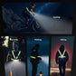 500LM High-Visibility Running Lights for Runners with 7 Modes, Adjustable 45° Beam, 360° Reflective Vest & IPX4 Waterproof Running Vest for Night Walking/Cycling/Jogging, 3.5-20Hrs Runtime