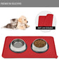 Waterproof Pet Feeding Mat with High Raised Edges, Heavier and Thicker Placemats for Cat Dog Water Bowl with BPA Free, Dogs Cats Food Mats for Messy Drinkers to Prevent Spill and Protect Floors