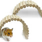 PIVBY 2PCS Wooden Hamster Ladder Bridge, Flexible Wood Tunnel Hide, Hamster Chew Toys for Small Animals Guinea Pig, Rat, Chinchilla, Gerbil, Mice, Mouse (Natural)