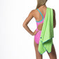 Flow Hydro Sport Towel - Microfiber Quick Dry Swimming Towels for Swim, Pool, Triathlon, and Other Water Sports in Medium, Large, Extra Large, and Hooded Sizes (Lime, Medium (48" x 24"))