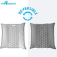 Paw Inspired Snuggle Bunny Bolster Bed for Rabbits, Cats, Dogs and Other Small Pets, Reversible Fleece Flop Bedding with Padded Sides (Gray/Light Gray)
