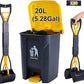 Pooper Scooper 2 Pack with 20 Litre Step Dog Poop Trash Can, 28" Long Handle Dog Poop Scoopers for Large Small Dogs Heavy Duty, Removable Inner Bucket for Outdoors, 50 Waste Bags Included