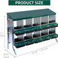 Chicken Nesting Box, 10 Hole 2 Layer Hen Nest Box with Legs, Roll Away Eggs Laying Boxes,Cleanable Pull Out Hen Roosting Boxes