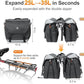 Bike Panniers, Waterproof Panniers Bike Bags for Rear Rack 25L-35L Expandable – Large Bicycle Saddle Bag with Reflective Strips, Double Panniers Storage Cargo Bag for Cycling Traveling Commuting