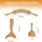 Liitrton Wood Therapy Fasci Massage Tools Curved Wooden Massage Roller Cellulite Reduction and Muscle Tension (Wood 3-in-1)