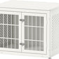 32" Heavy Duty Dog Crate Furniture for Small and Medium Dogs, Metal Kennel for High Anxiety Dogs, Chew Proof Pet Cage Indoor, Decorative Dog Kennel End Table, White