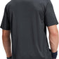 MIER Men's Quick Dry Workout Shirts Moisture Wicking Running Athletic Performance T-Shirts Recycled Polyester Top Tee