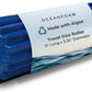 Oceanfoam Ripple Travel Foam Roller (11" x 3.35") Firm Mini Foam Roller for Physical Therapy, Deep Tissue Massage, Back Pain - High Density, Ergonomic Wave Textured - Yoga, Exercise (Royal Blue)