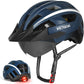 VICTGOAL Bike Helmet for Men Women with Led Light Detachable Magnetic Goggles Removable Sun Visor Mountain & Road Bicycle Helmets Adjustable Size Adult Cycling Helmets