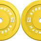 Premium Color-Coded Rubber Bumper Plates Set - 2 Inch Olympic Weight Plates for Home Gym Cross and Strength Training