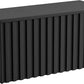 UEV Storage Bench,39.4" Wood Box, Storage Trunk with 2 Safety Hinges, Ottoman Storage Chest, Fluted Storage Bench for Bedroom, Entryway, Living Room(Black)