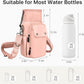 Water Bottle Holder with Strap 32 40oz Crossbody Insulated Water Bottle Carrier Sling Bag with Adjustable Wide Strap and Phone Purse 5 Pockets for Walking Hiking Gym Travel
