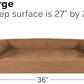 Furhaven Orthopedic Dog Bed for Large/Medium Dogs w/ Removable Bolsters & Washable Cover, For Dogs Up to 55 lbs - Quilted Sofa - Toasted Brown, Large