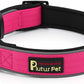 Plutus Pet Tactical Dog Collar, Reflective, Adjustable Heavy Duty Dog Collar, Soft Padded and Comfortable, for Small Medium and Large Dogs (Hot Pink, M)